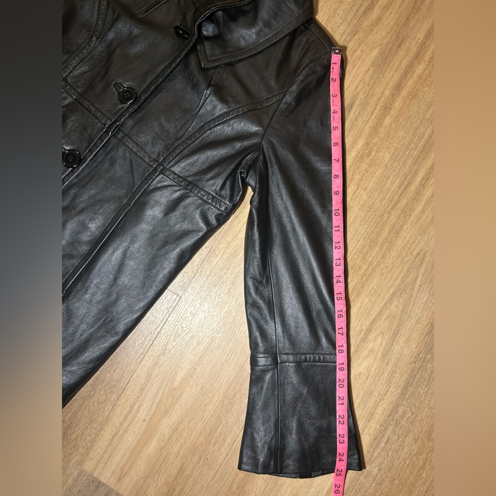 EXCELLED COLLECTION Black Authentic Leather Women Jacket Size Medium - Picture 6 of 9